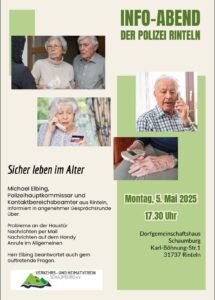 Mehr über den Artikel erfahren Info-Abend der Polizei Rinteln „Sicher leben im Alter“